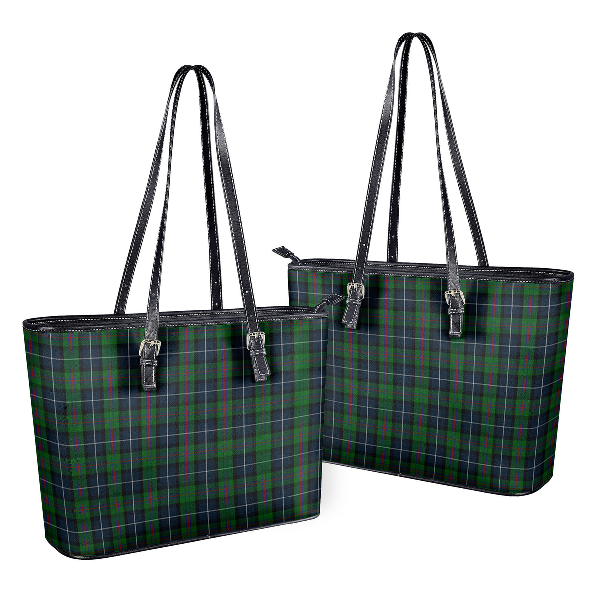 Peebles Tartan Leather Tote Bag