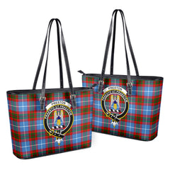 Preston Tartan Crest Leather Tote Bag