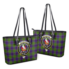 Whiteford Tartan Crest Leather Tote Bag