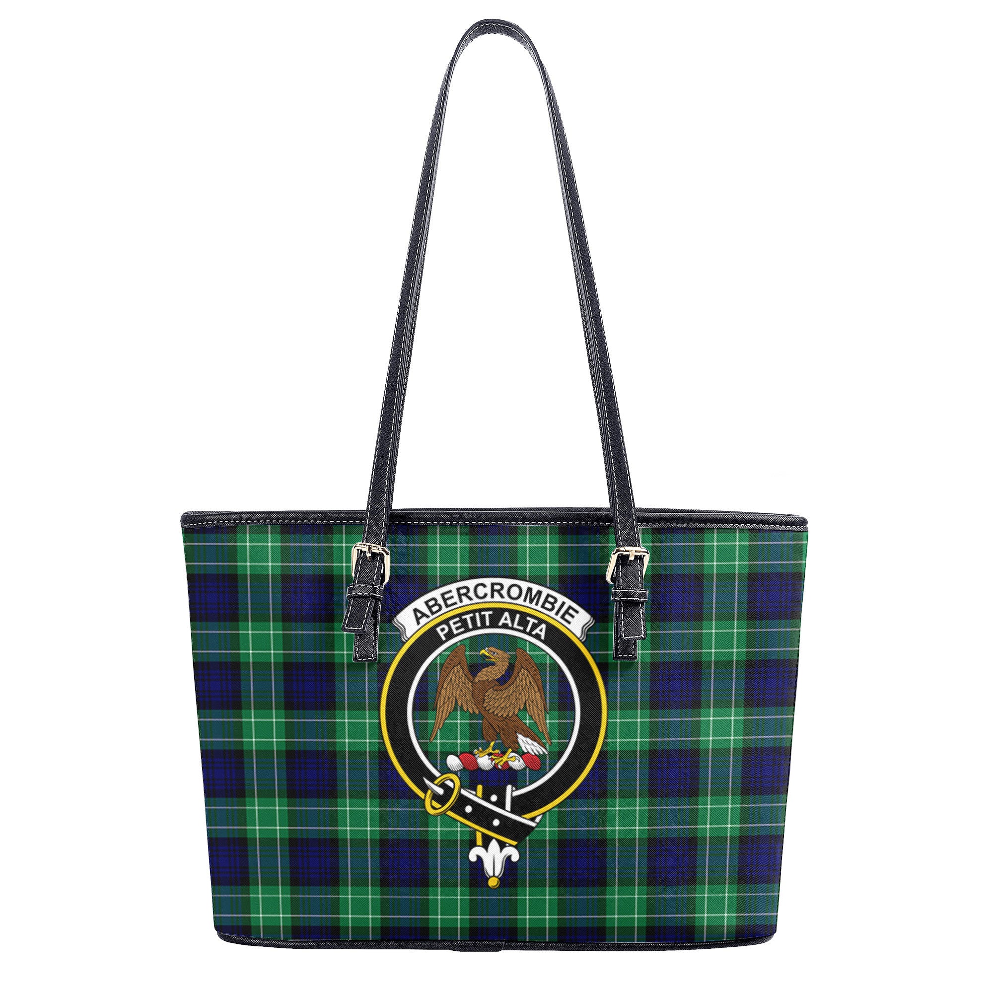 Abercrombie Tartan Crest Leather Tote Bag