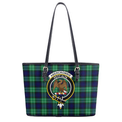 Abercrombie Tartan Crest Leather Tote Bag