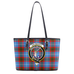 Dalmahoy Tartan Crest Leather Tote Bag