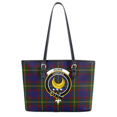 Durie Tartan Crest Leather Tote Bag