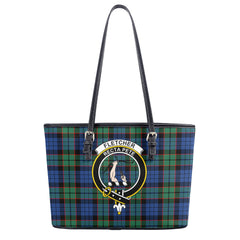 Fletcher Ancient Tartan Crest Leather Tote Bag