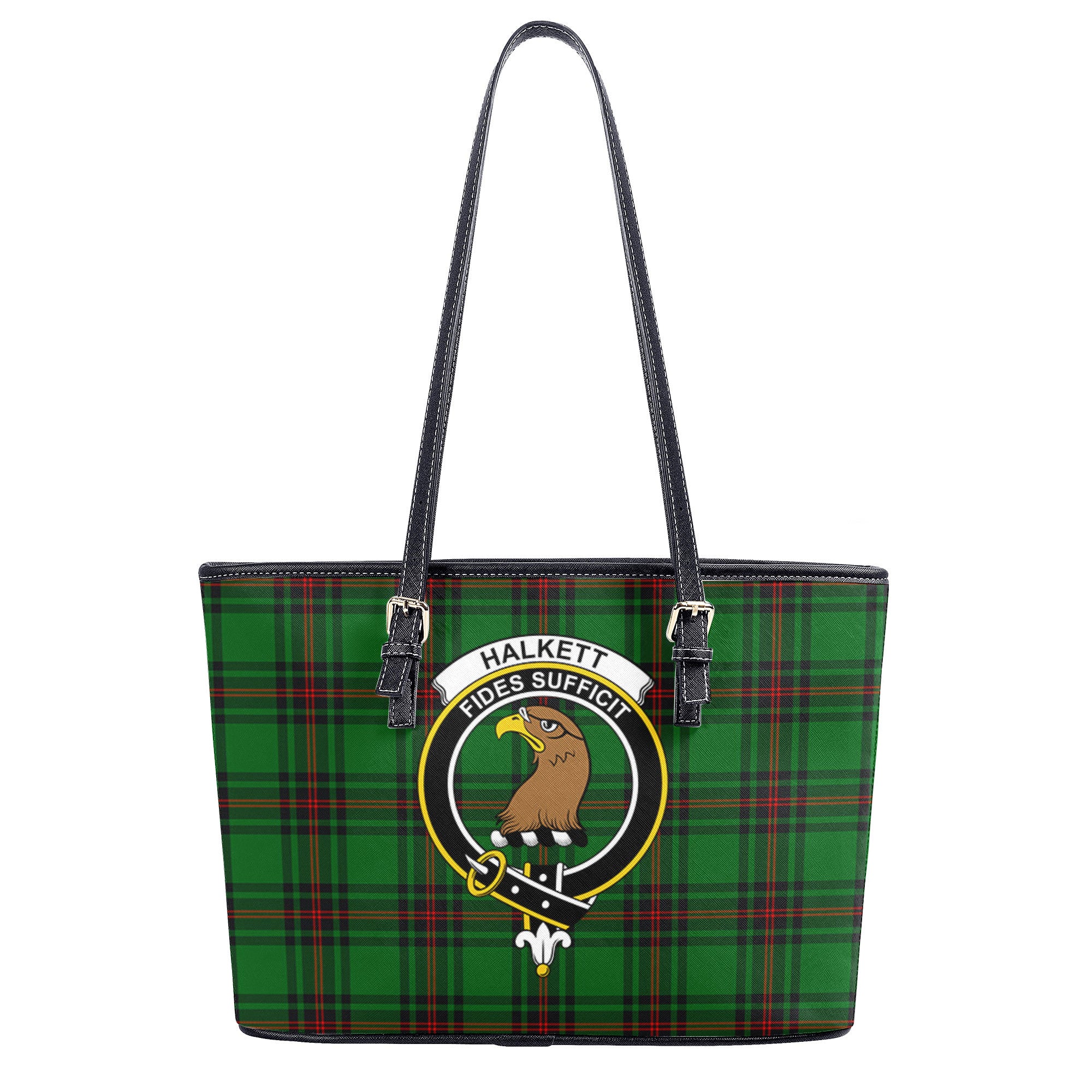 Halkett Tartan Crest Leather Tote Bag