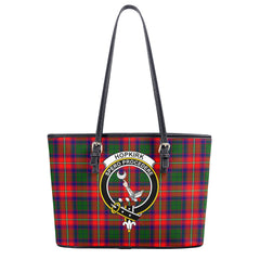 Hopkirk Tartan Crest Leather Tote Bag