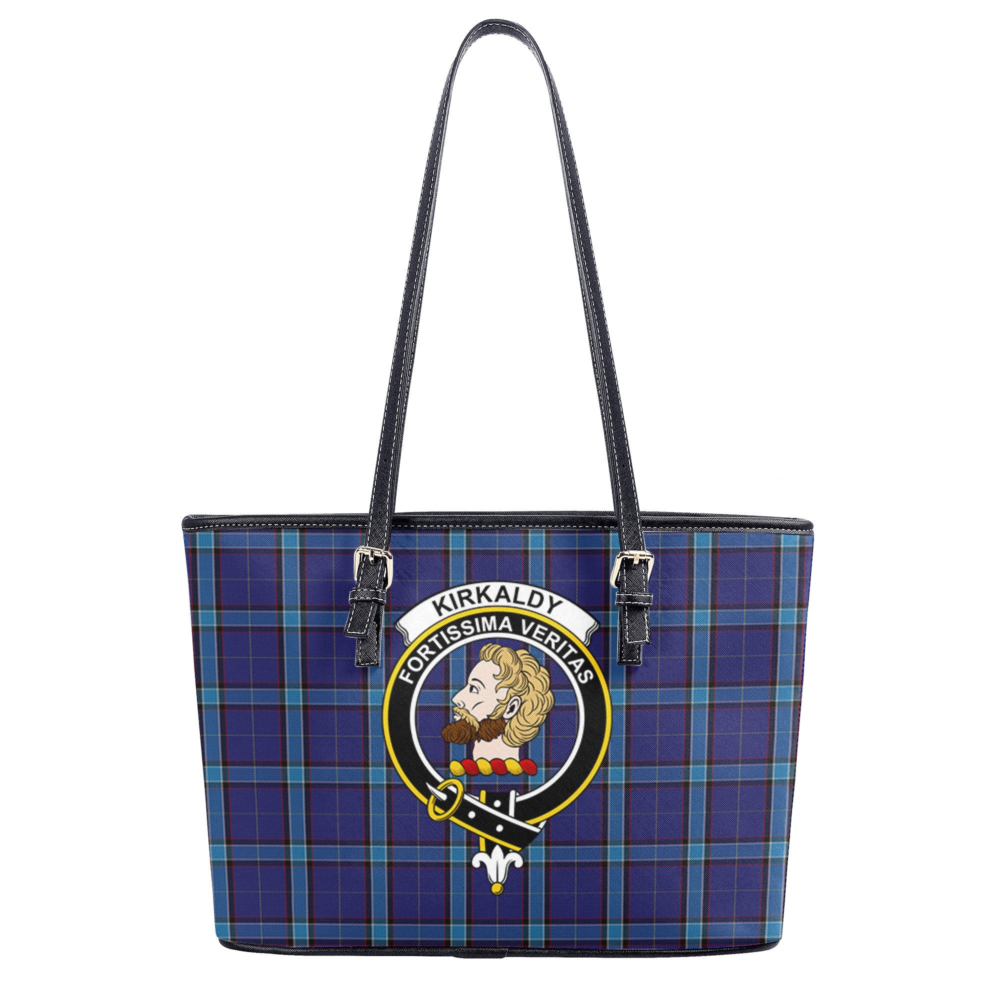 Kirkaldy Tartan Crest Leather Tote Bag