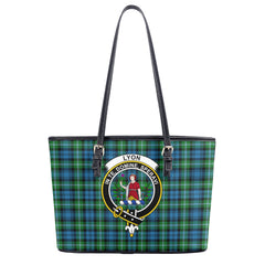 Lyon Tartan Crest Leather Tote Bag