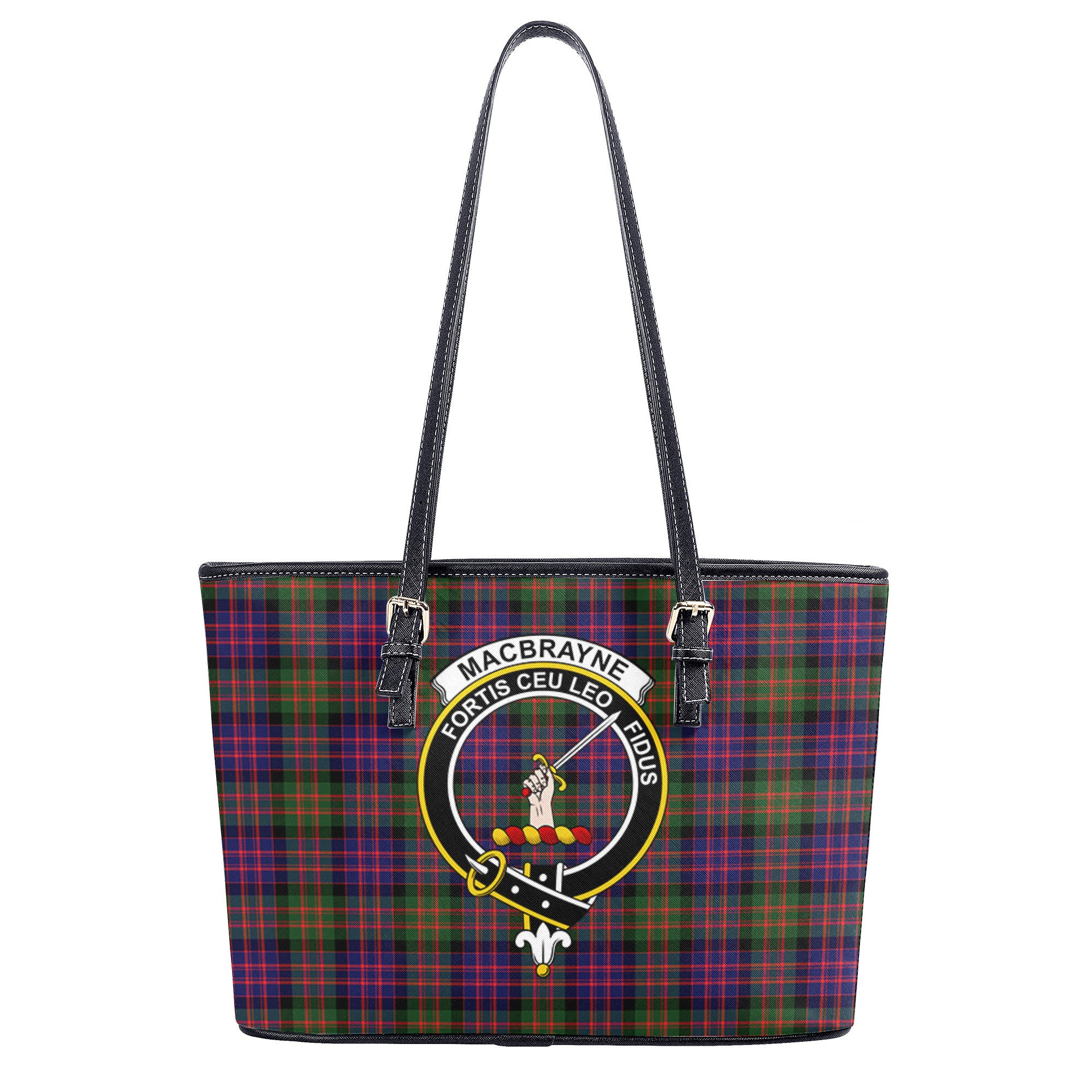 MacBrayne Tartan Crest Leather Tote Bag