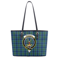 Marshall Tartan Crest Leather Tote Bag