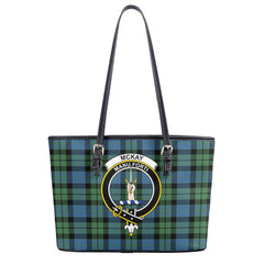 McKay Ancient Tartan Crest Leather Tote Bag