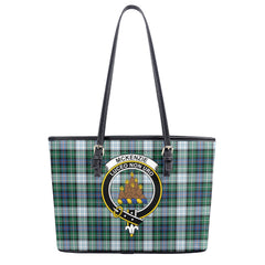 McKenzie Dress Ancient Tartan Crest Leather Tote Bag