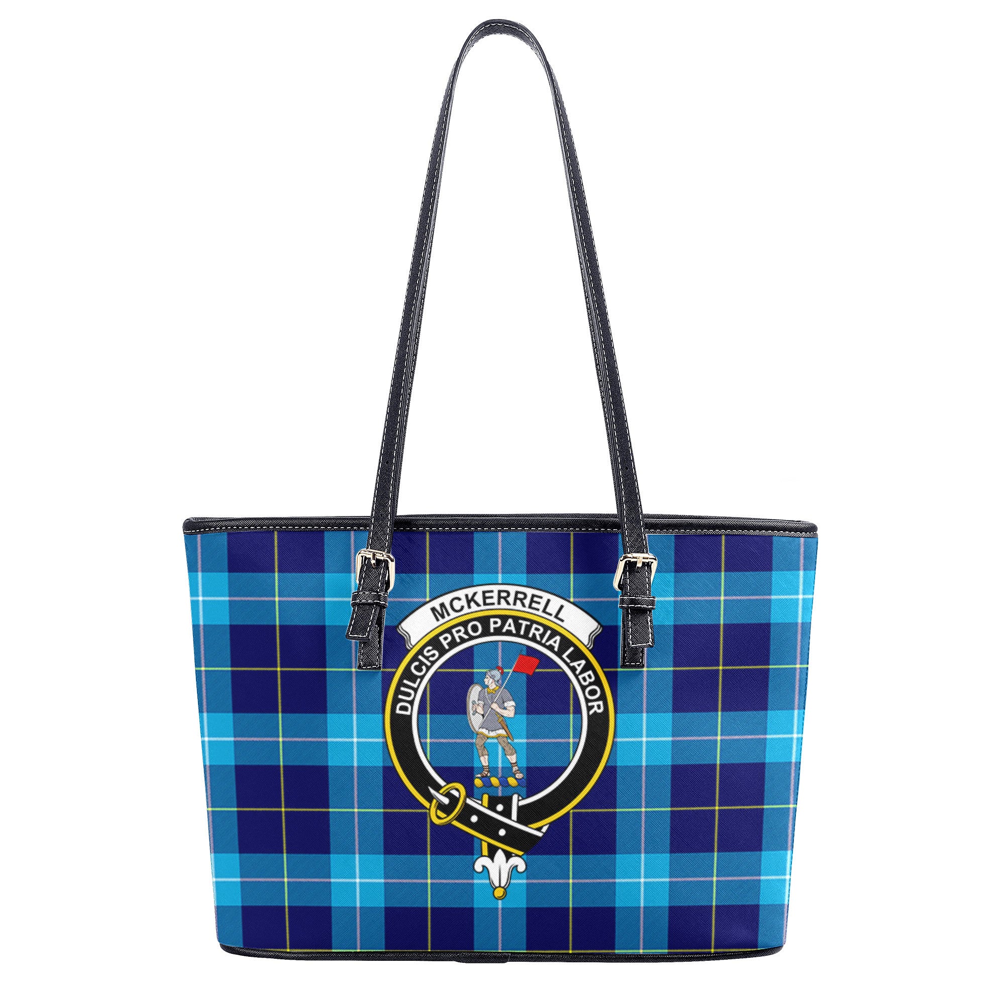 McKerrell Tartan Crest Leather Tote Bag