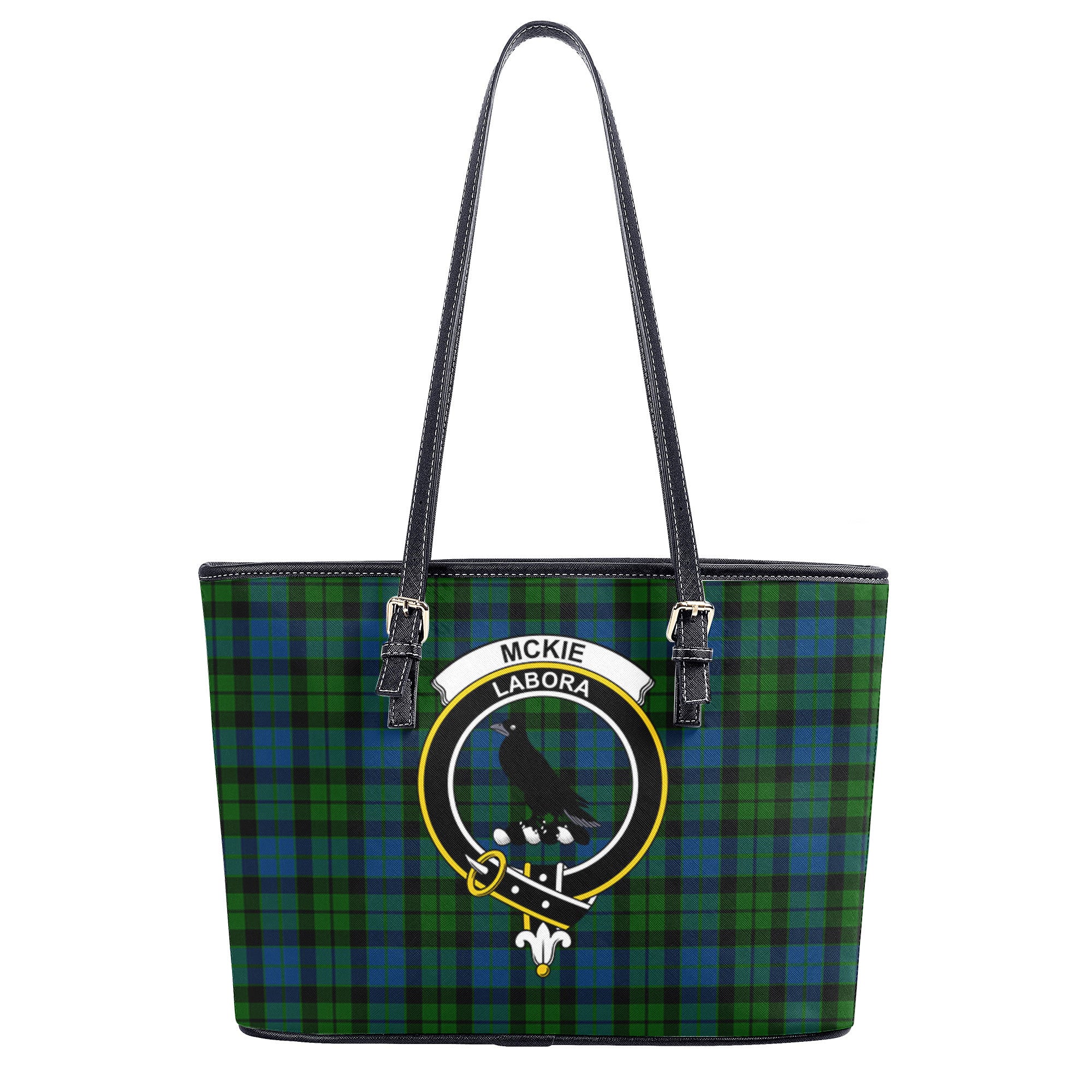 McKie Tartan Crest Leather Tote Bag