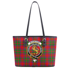 McKintosh Modern Tartan Crest Leather Tote Bag