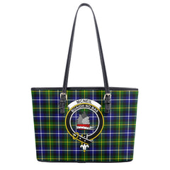 McNeil of Barra Modern Tartan Crest Leather Tote Bag