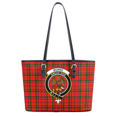 Munro Modern Tartan Crest Leather Tote Bag