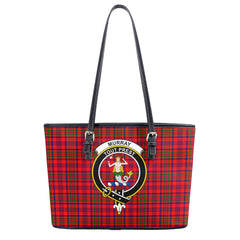 Murray (of Dysart) Tartan Crest Leather Tote Bag