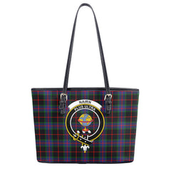 Nairn Tartan Crest Leather Tote Bag