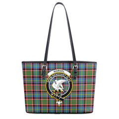 Norvel (or Norvill) Tartan Crest Leather Tote Bag