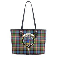 Stirling (of Cadder-Present Chief) Tartan Crest Leather Tote Bag