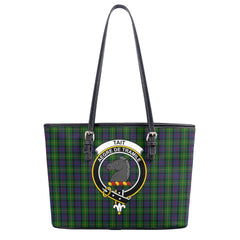 Tait Tartan Crest Leather Tote Bag