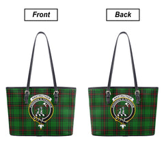 Anstruther Tartan Crest Leather Tote Bag