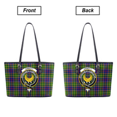 Arnott Tartan Crest Leather Tote Bag