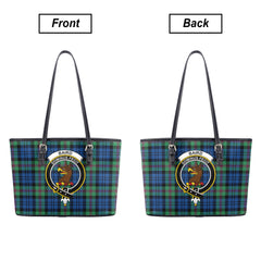 Baird Ancient Tartan Crest Leather Tote Bag