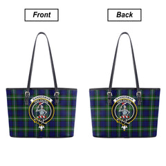 Bannerman Tartan Crest Leather Tote Bag