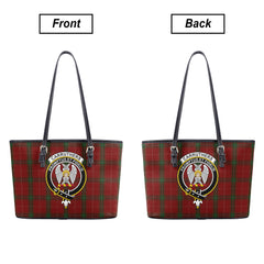 Carruthers Tartan Crest Leather Tote Bag