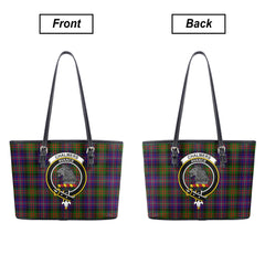 Chalmers Tartan Crest Leather Tote Bag