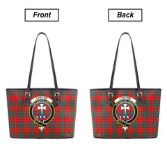 Cheyne Tartan Crest Leather Tote Bag