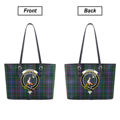 Cooper Tartan Crest Leather Tote Bag