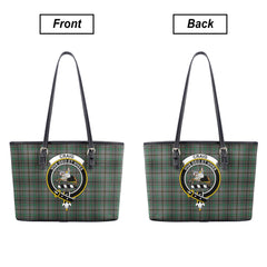 Craig Tartan Crest Leather Tote Bag