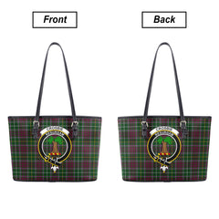 Crosbie Tartan Crest Leather Tote Bag