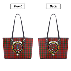 Dalzell Tartan Crest Leather Tote Bag