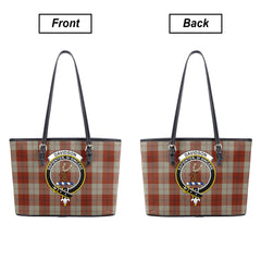 Davidson Dress Dancers Tartan Crest Leather Tote Bag