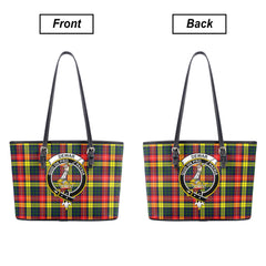 Dewar Tartan Crest Leather Tote Bag