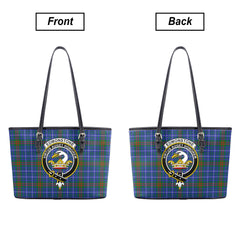 Edmonstone Tartan Crest Leather Tote Bag