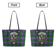 Elphinstone Tartan Crest Leather Tote Bag