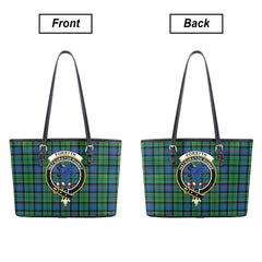 Forsyth Ancient Tartan Crest Leather Tote Bag