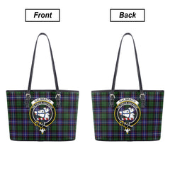 Galbraith Modern Tartan Crest Leather Tote Bag