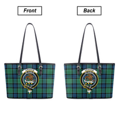 Graham of Menteith Ancient Tartan Crest Leather Tote Bag