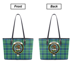 Graham of Montrose Ancient Tartan Crest Leather Tote Bag