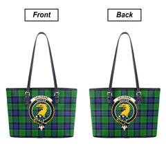 Haldane Tartan Crest Leather Tote Bag