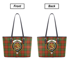 Hay Ancient Tartan Crest Leather Tote Bag