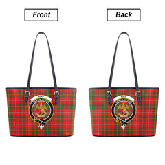 Hay Modern Tartan Crest Leather Tote Bag