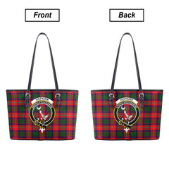 Hopkirk Tartan Crest Leather Tote Bag