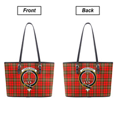 Langlands Tartan Crest Leather Tote Bag